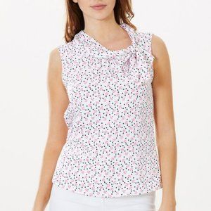 PORTMANS Cotton Sundown Summer Wallpaper Blouse Peplum Top NWT